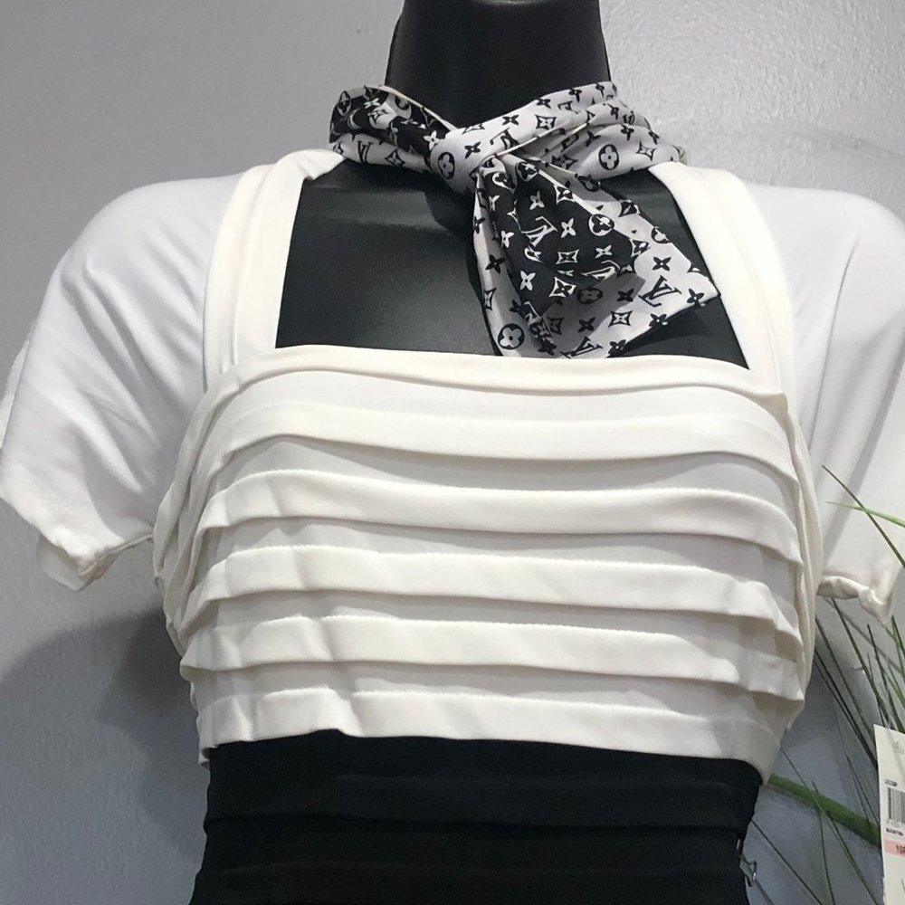 TWO -TONED  RUFFLE DRESS - Picture 8 of 13